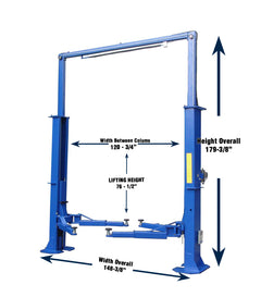 Tuxedo Two Post Clear Floor Lift (15k lbs)
