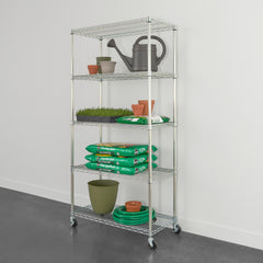 SafeRacks 18" x 36" x 72" 5-Tier Wire Shelving