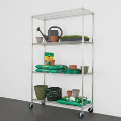 SafeRacks 18" x 48" x 72" 4-Tier Wire Shelving