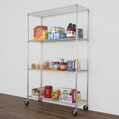 SafeRacks 18" x 48" x 72" 4-Tier Wire Shelving