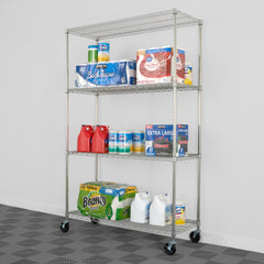 SafeRacks 18" x 48" x 72" 4-Tier Wire Shelving
