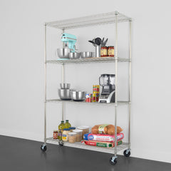 SafeRacks 18" x 48" x 72" 4-Tier Wire Shelving