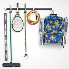 SafeRacks Sport Utility | Wall Mount Garage Storage Rack System  | Rail and Track Mounted Hanger