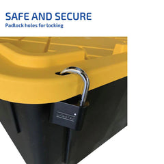 Lockable Storage Bin - 27 Gallon - Set of 5