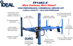 iDEAL Four Post Service Lift (14K lbs)